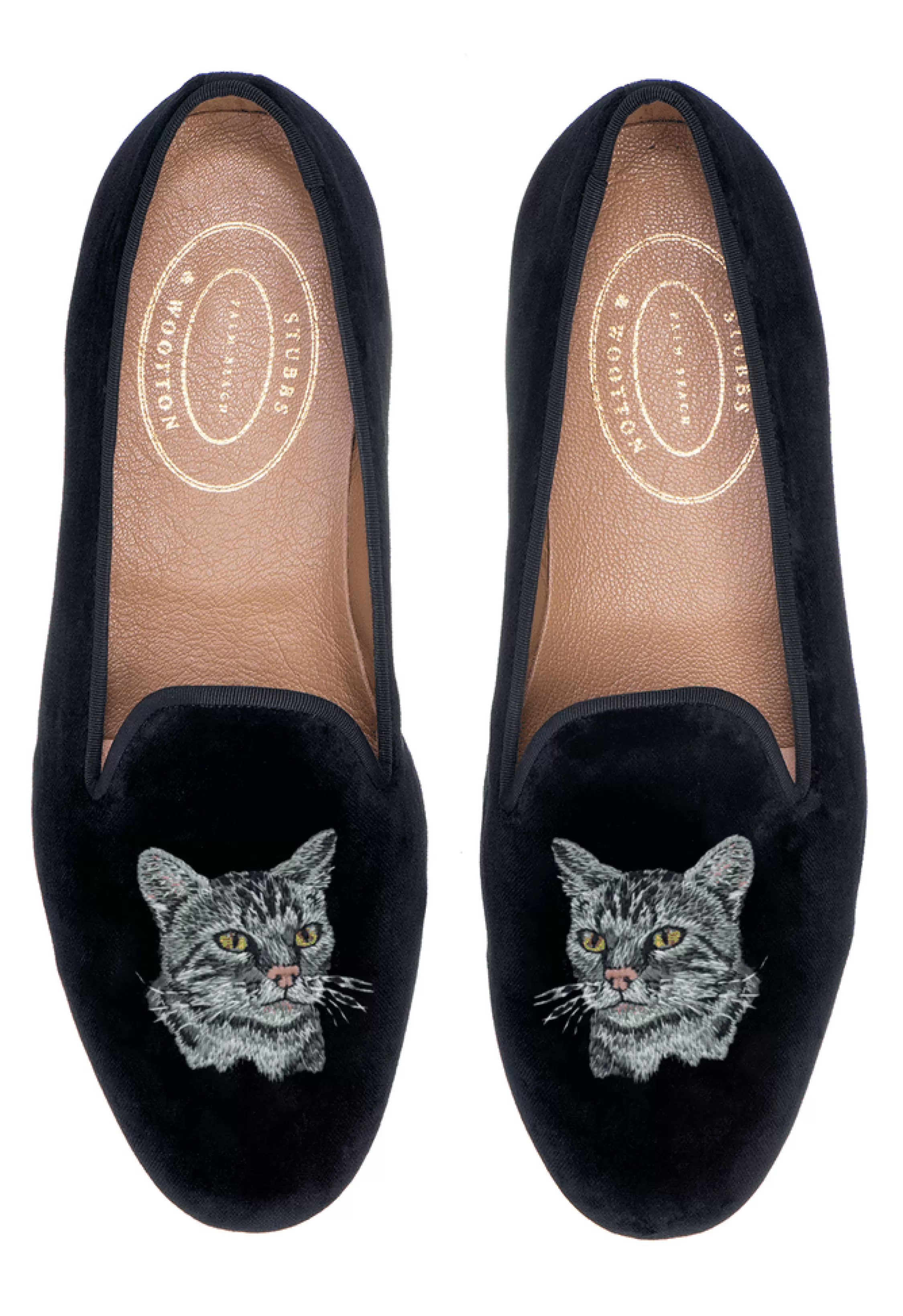 Slipper*Stubbs & Wootton Tabby Cat (Men) Black