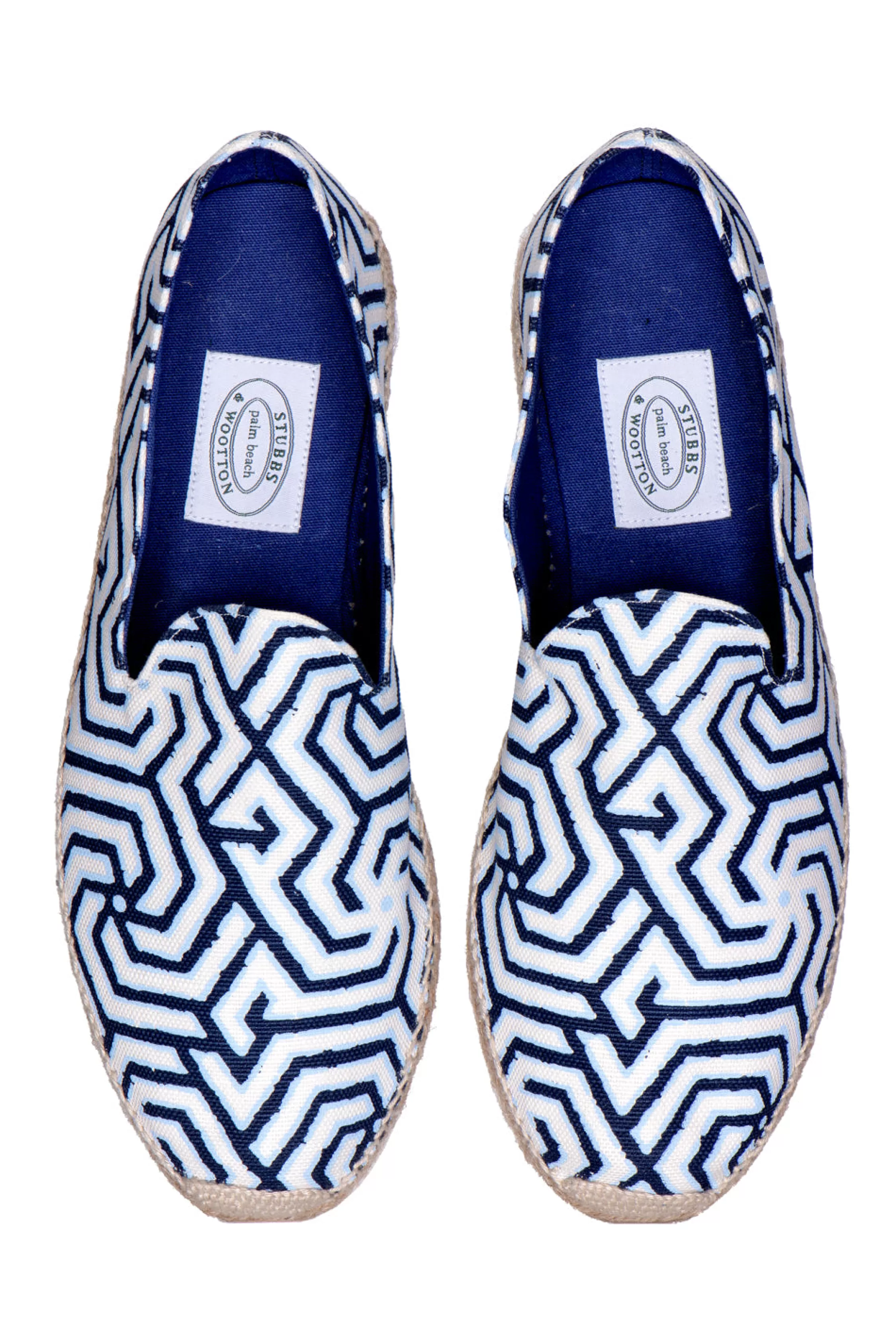 Espadrille*Stubbs & Wootton Tesselate Azure Gatsby (Men) Blue