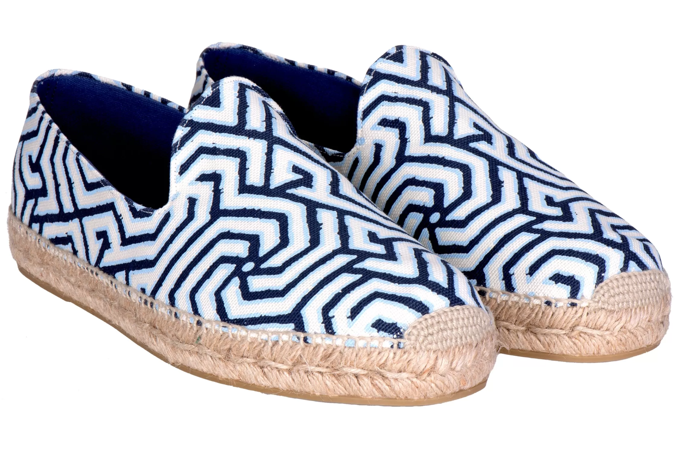 Espadrille*Stubbs & Wootton Tesselate Azure Gatsby (Men) Blue