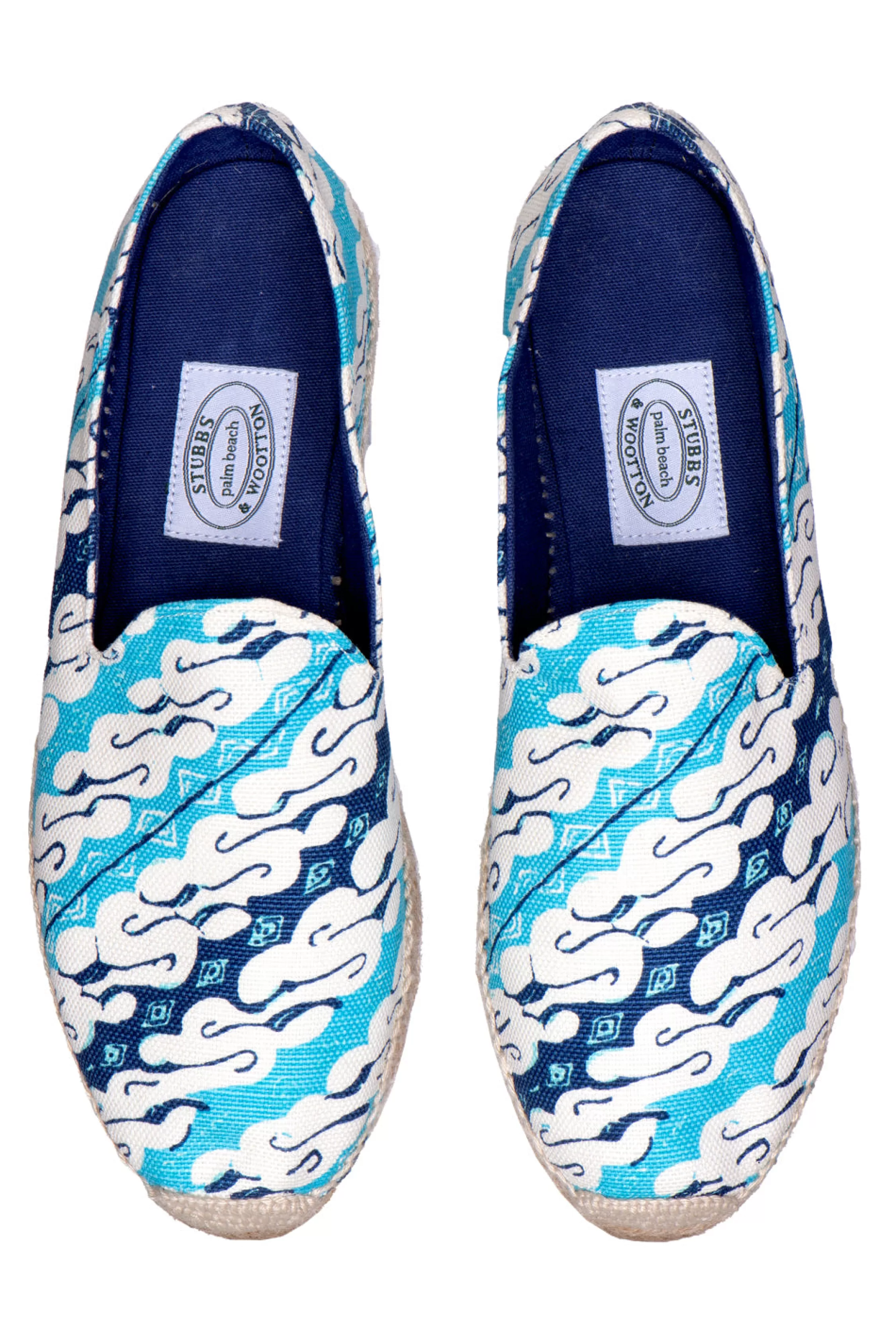 Espadrille*Stubbs & Wootton Tile Cerulean Gatsby (Women) Blue