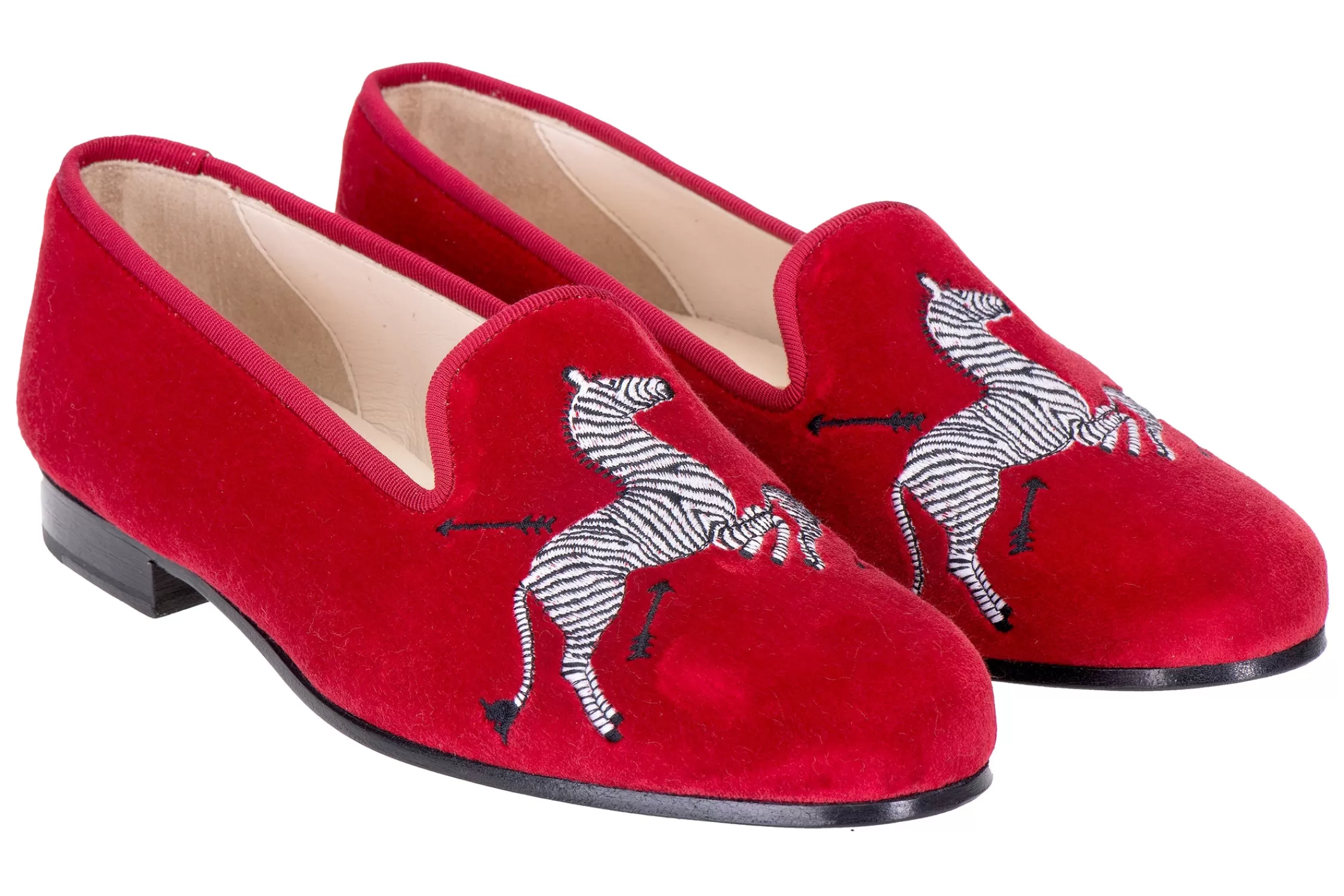 Slipper*Stubbs & Wootton Zebras Narrow Red